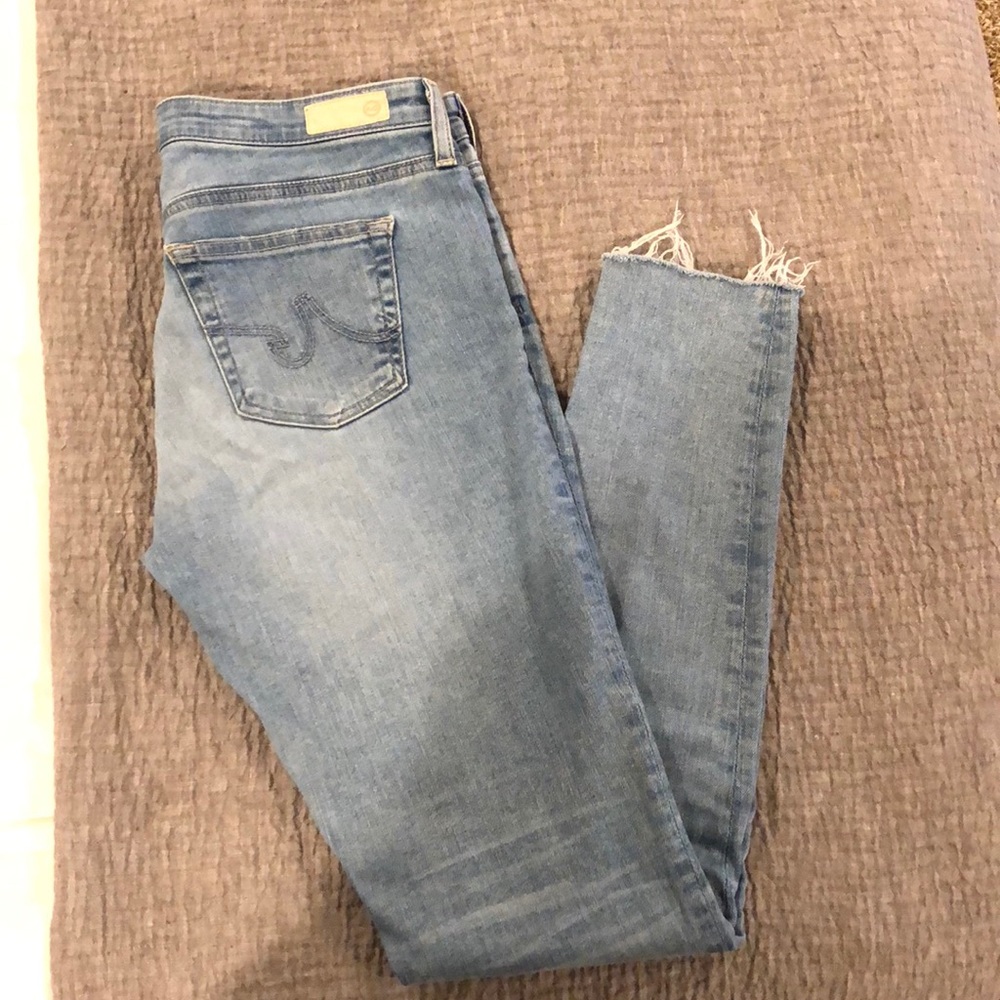 AG light washed ankle jeans